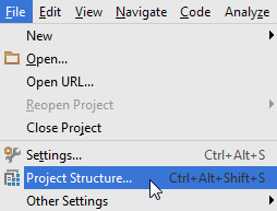 File > Project Structure