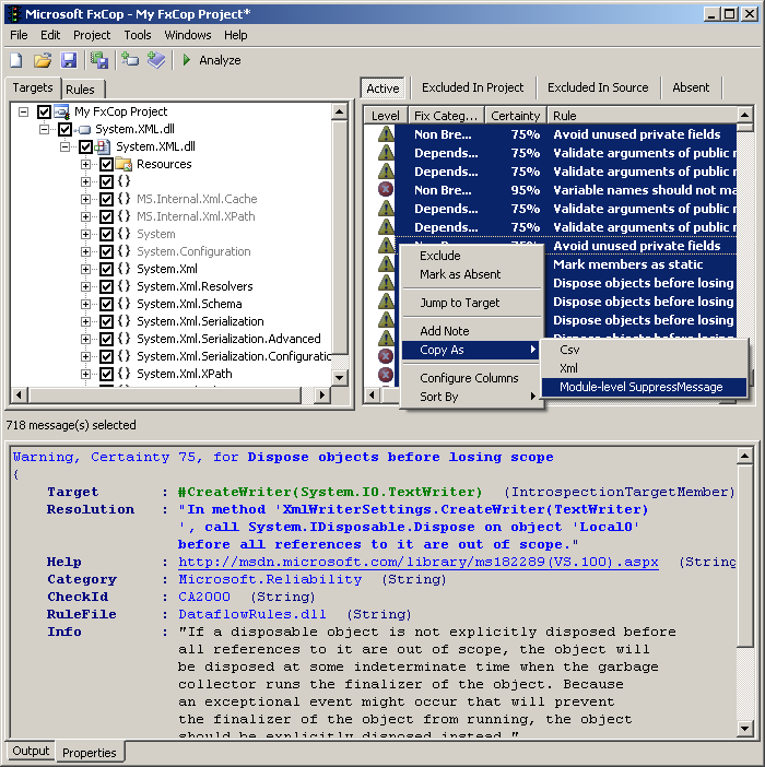 Module-level SuppressMessage