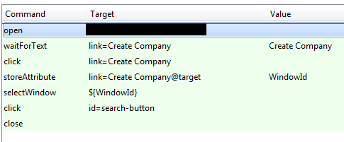 Selenium IDE workaround for _blank error