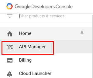 Select API Manager menu