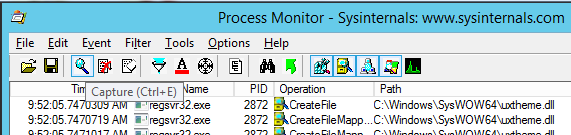 ProcMon Capture Toolbar Button