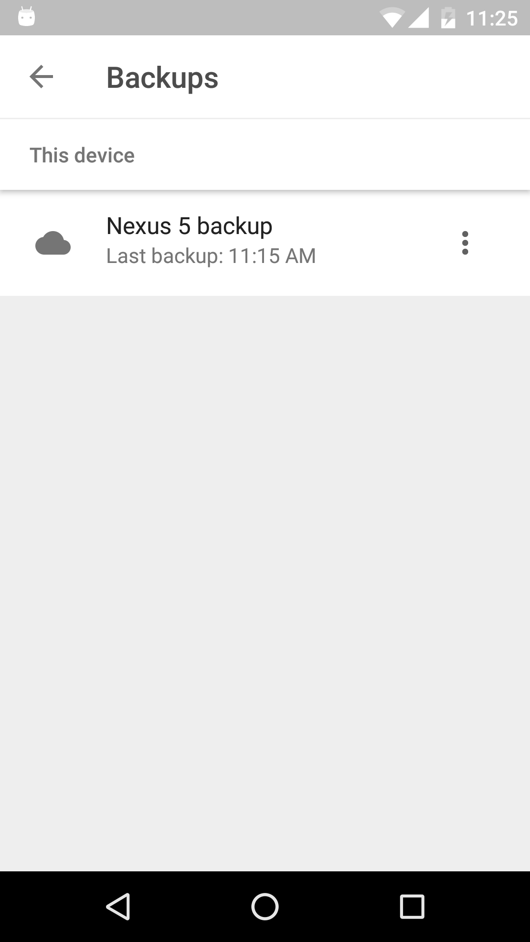 Google Drive -> Settings -> Backups