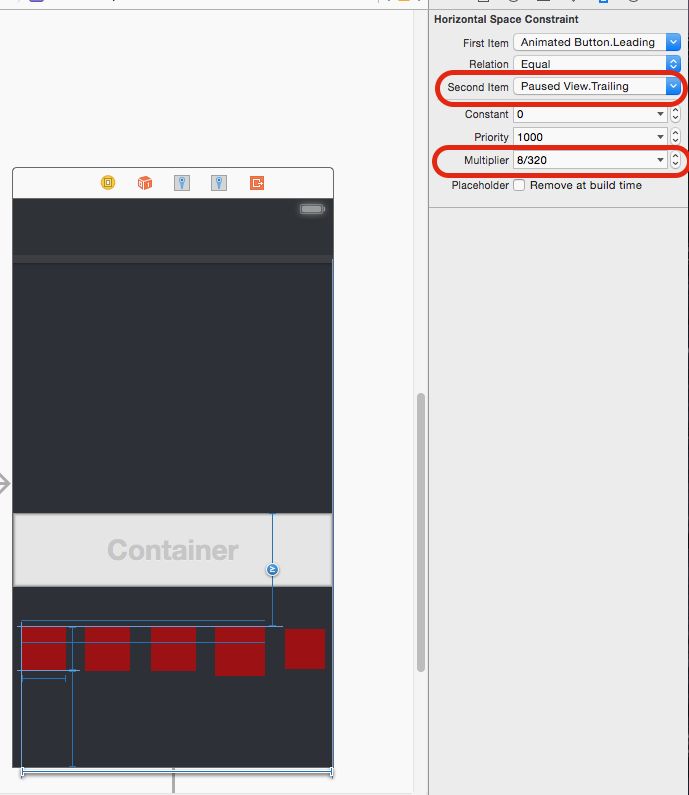 step 3 & 4: change multiplier to xPos/screenWidth and set second item to .Trailing