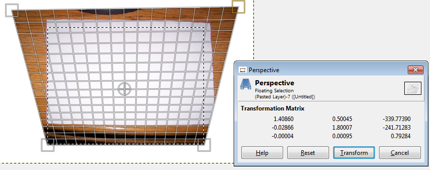 transforming the image