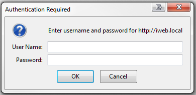 IIS prompts for a username and password