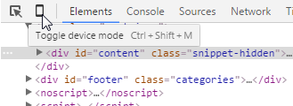 Click the Toggle Device Mode Icon