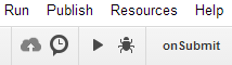 Menu bar Run command