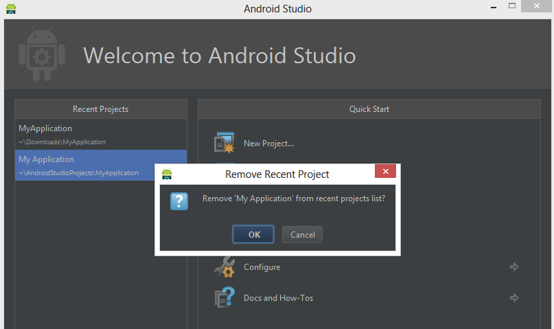 Как закрыть проект в android studio