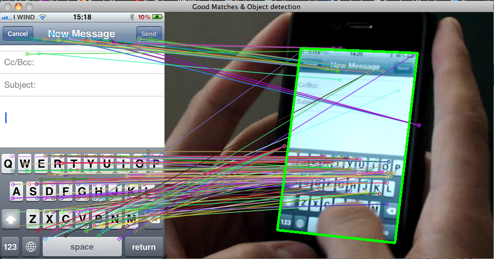 Rectangle is visible on detected object