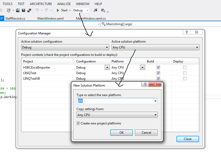 Visual Studio 2012 Debug/Release