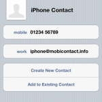 Opened contact file