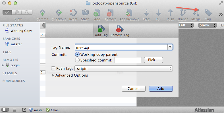 Tagging in SourceTree