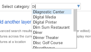 Example dropdown which disappears