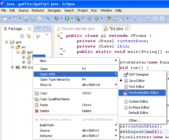 Java editor