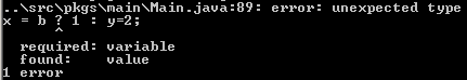 Ternary operator syntax error