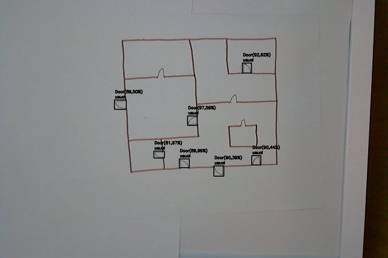 Detecting doors in a floorplan