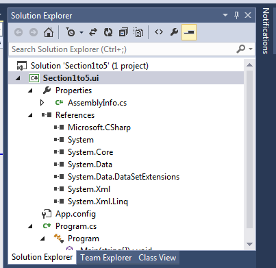 Solution Explorer Screenshot