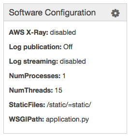 WSGIPath is set by default to application.py. Set to manage.py.