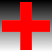 red cross on gradient background