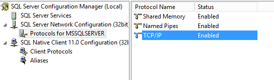 screenshot of TCP/IP configuration