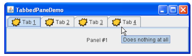 Oracle's image for JTabbedPane