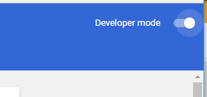 Developer mode turned on