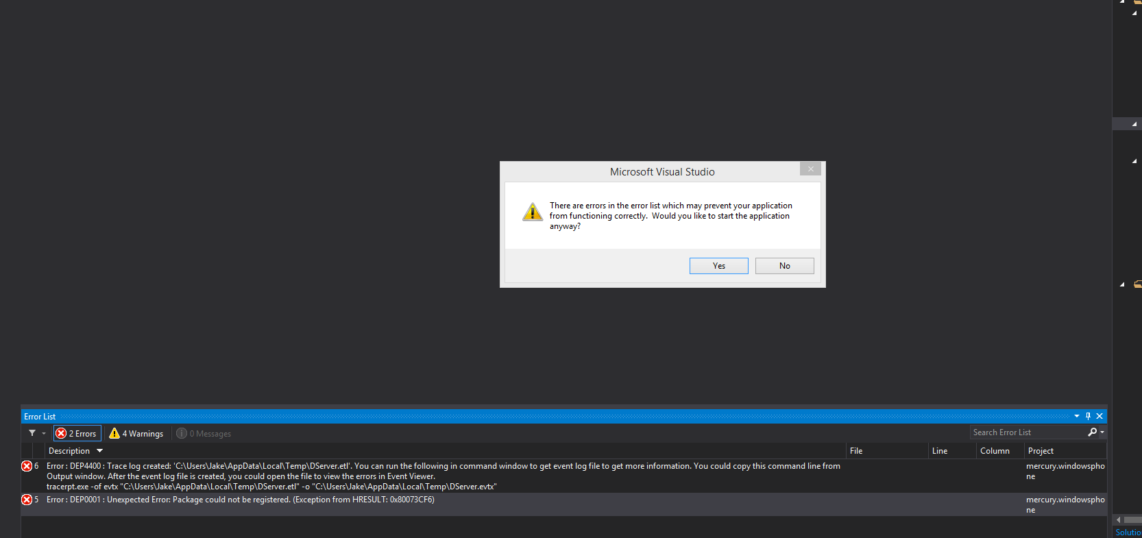 Proof of error