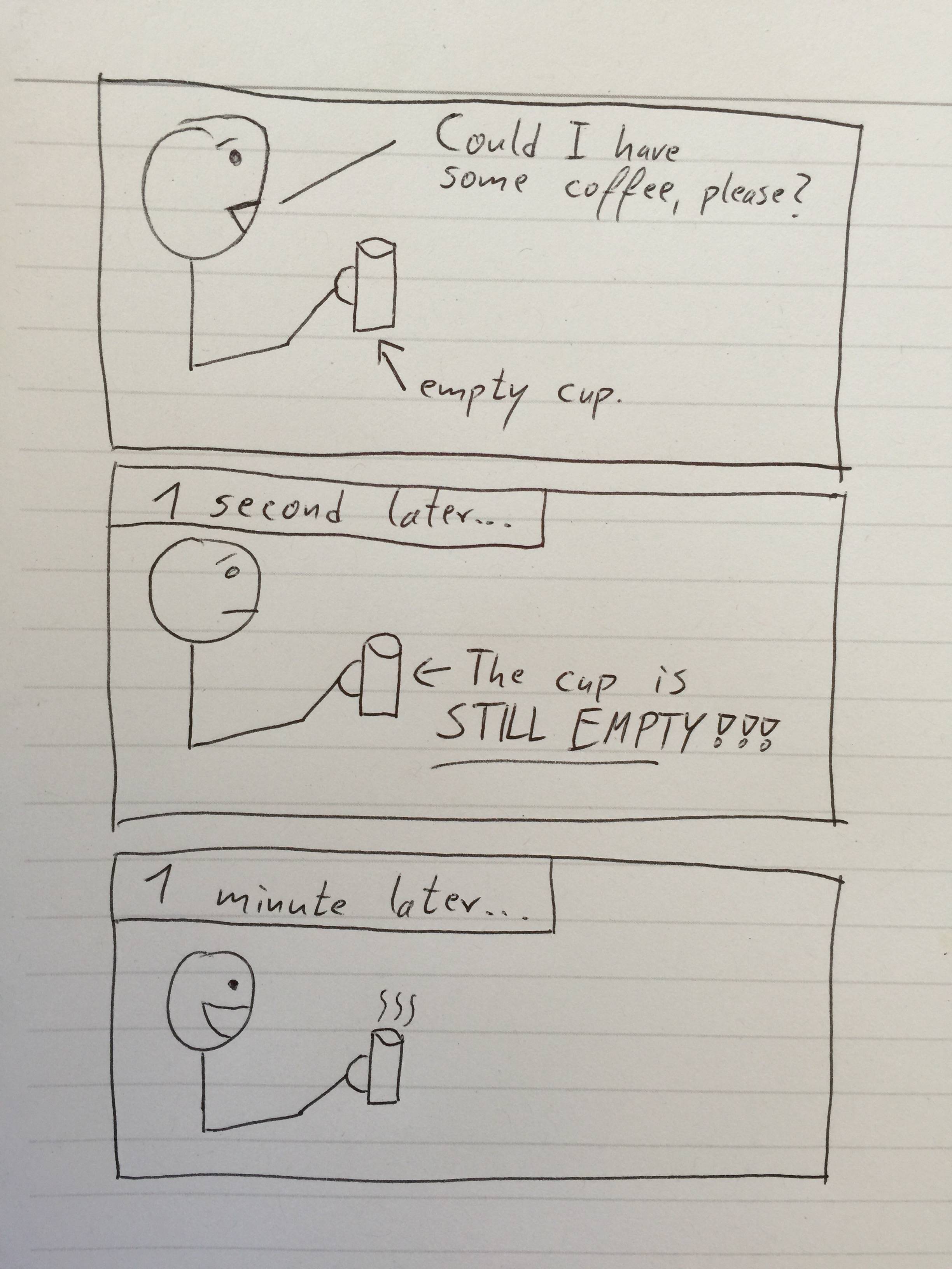 asynchronous call for coffee