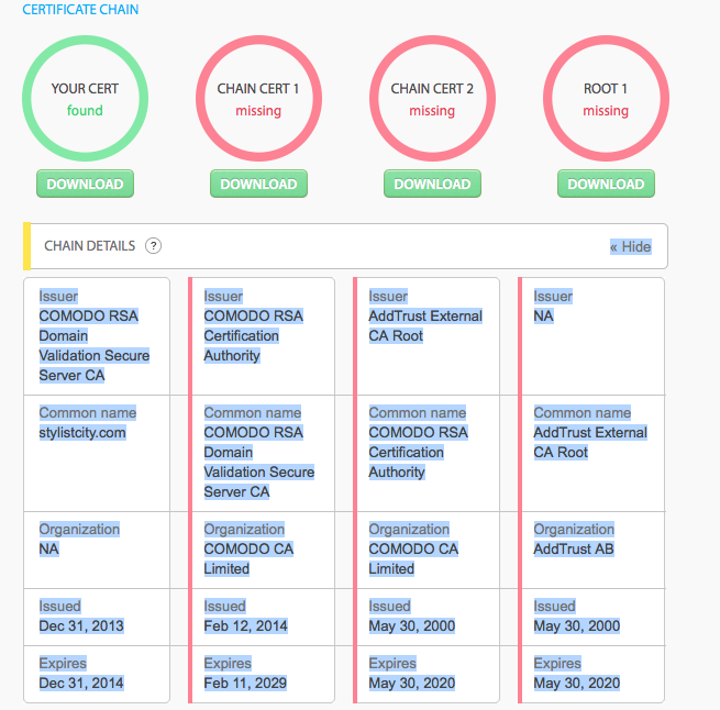 Cert chain