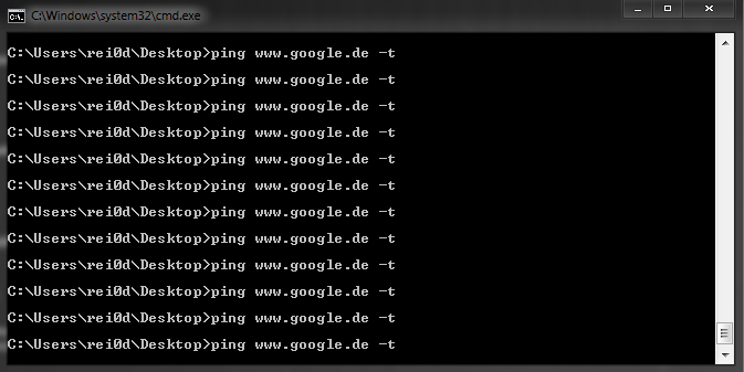 Screenshot showing output on running the batch file.