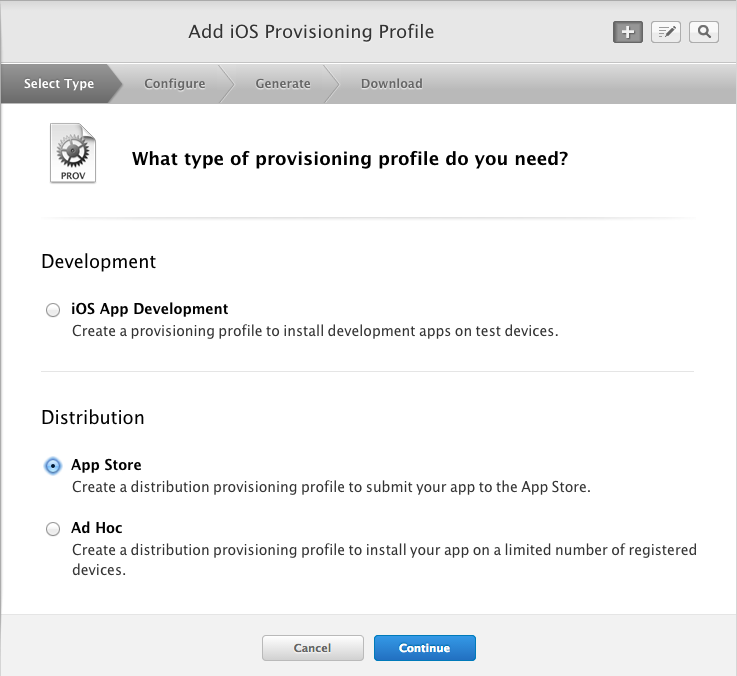 Create a Provisioning Profile