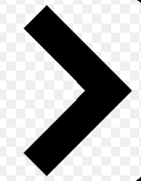 an arrow with only two lines that intersect at the point. Like a greater than sign: >