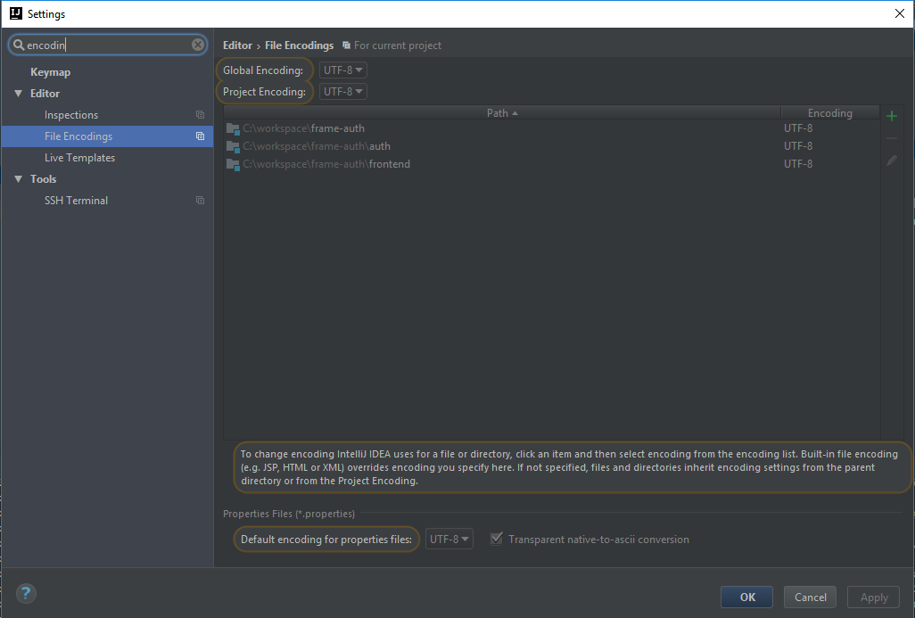 Intellij File Encoding