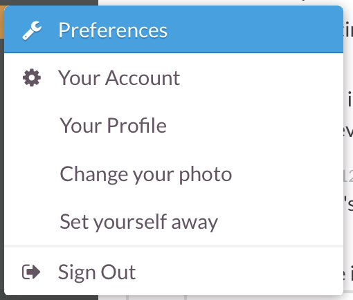 Slack Preferences