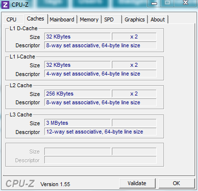 Cache size