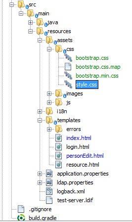 folder structure