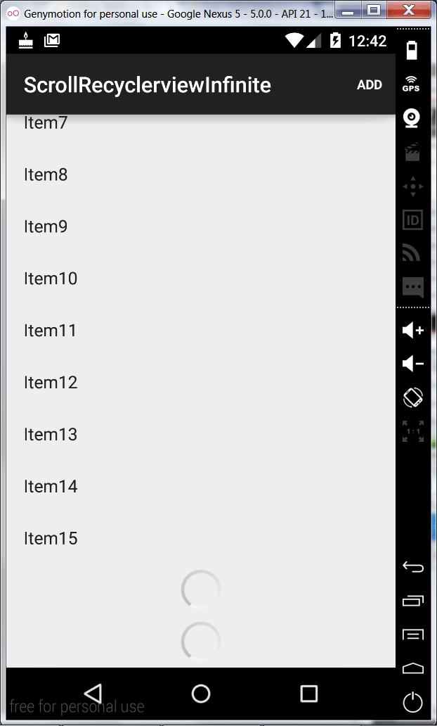 scroll bar android studio recyclerview
