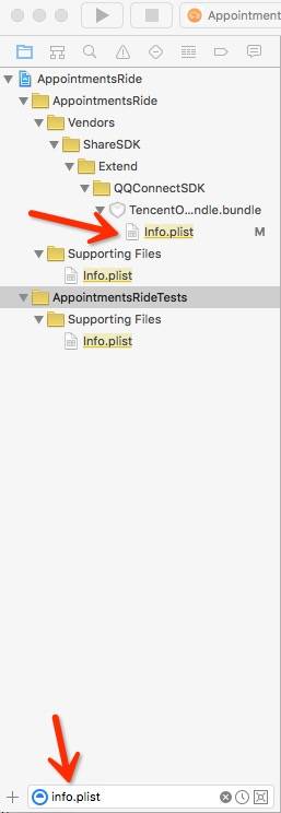 delete TencentOpen SDK's info.plist