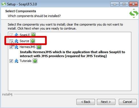 Windows SoapUI option installation