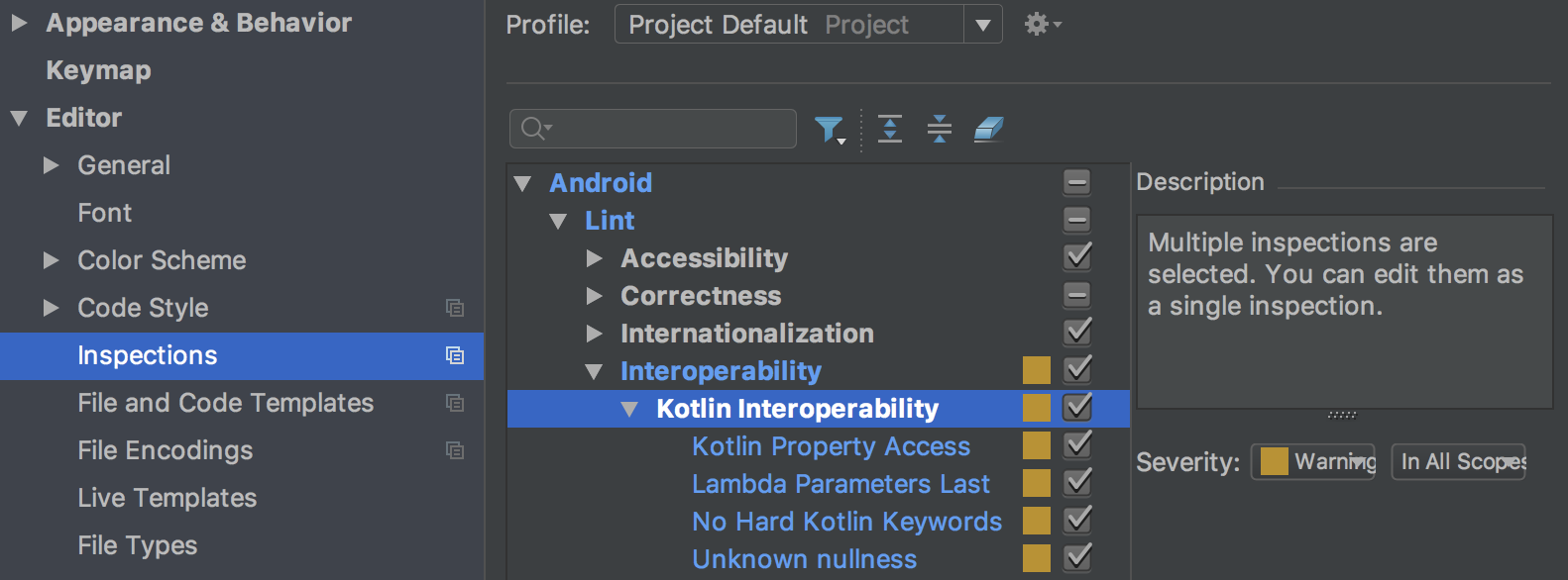 Lint checks for Java/Kotlin interoperability