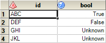 "Boolean" field with format