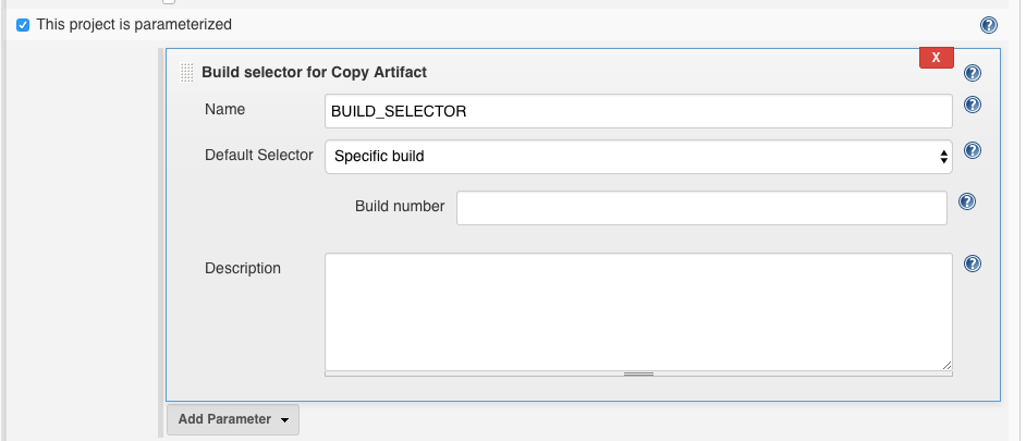 "Build selector for Copy Artifact" instead of a "String Parameter"!!