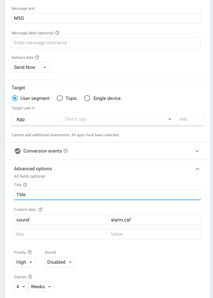 Firebase notification console IMG