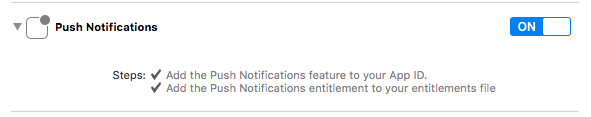 push notifications capabilities