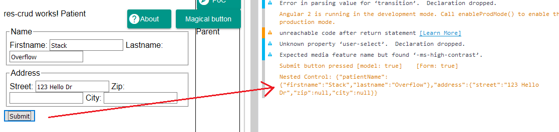 angular formbuilder nested value example