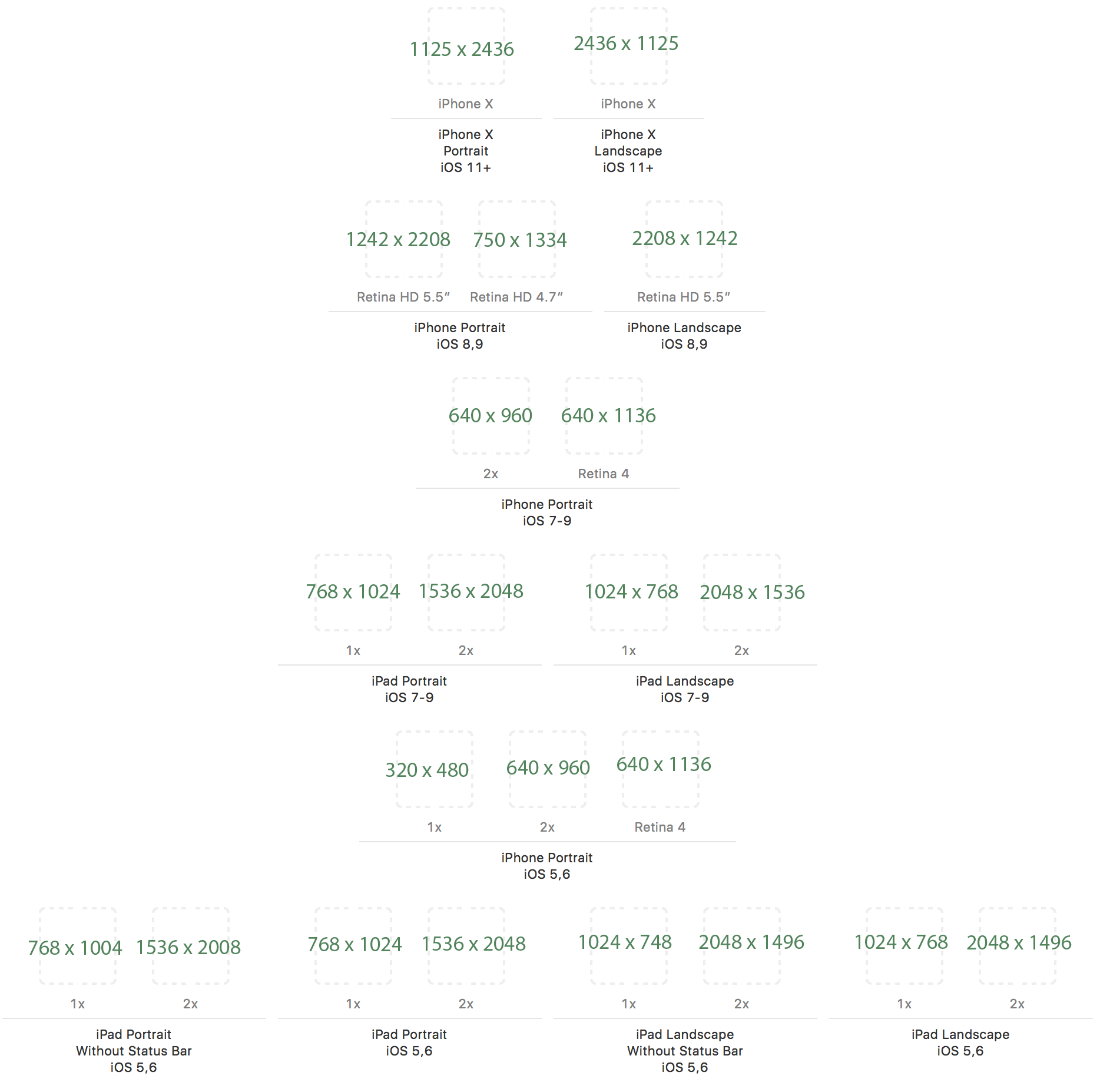 LaunchImage asset dimensions