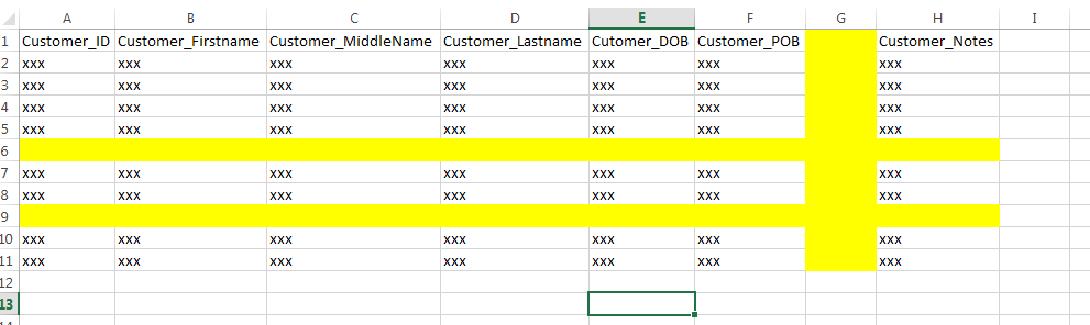 Excel preview