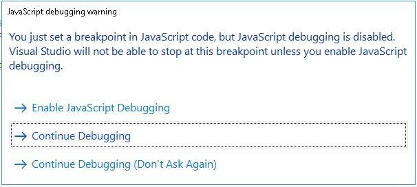 Turn off script debugger