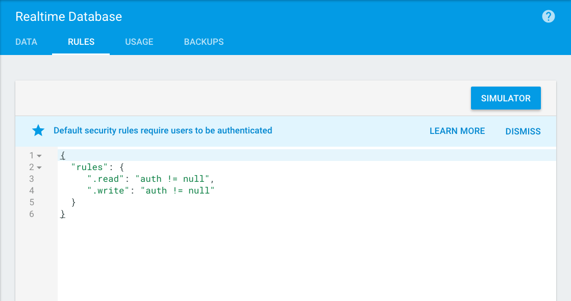 FireBase Database Rulles