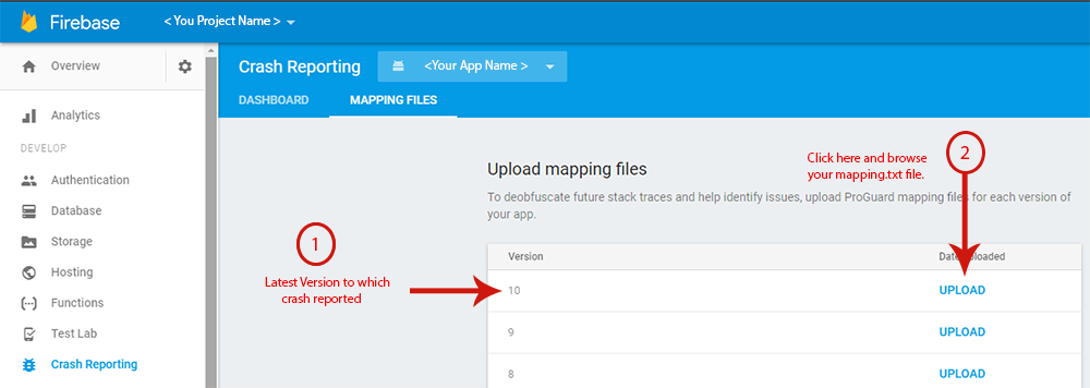 Screen shot of showing manual mapping file upload